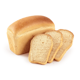 The bread is white